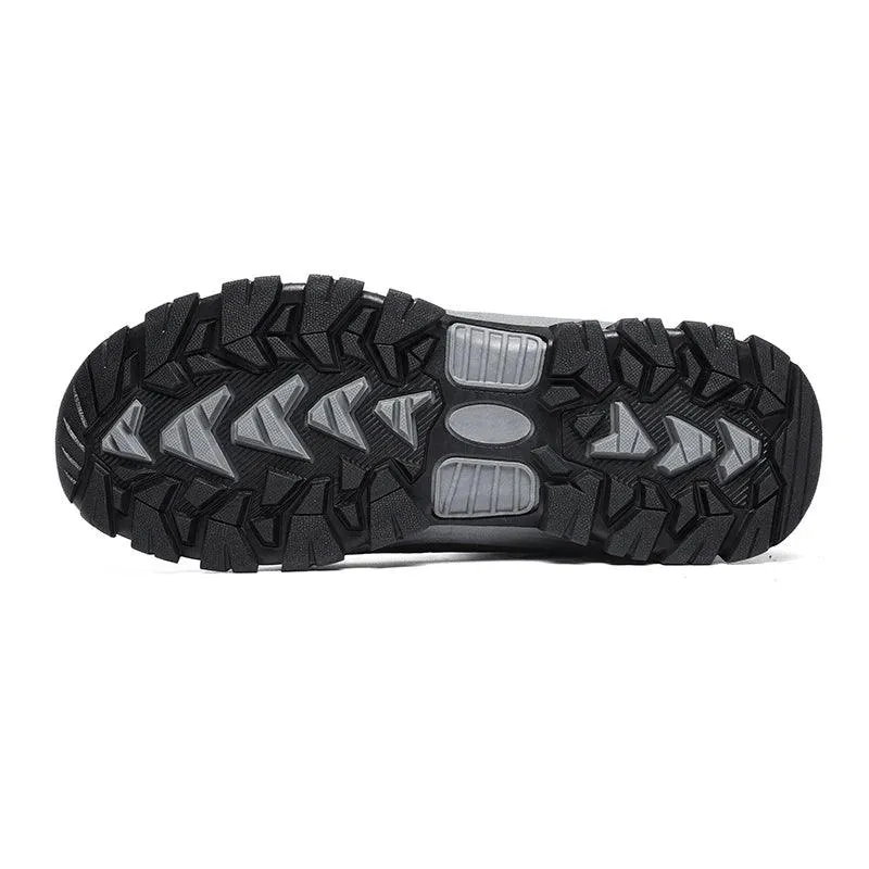 Winter Hiking Boots for Men – Warm Plush Non-Slip Ankle Boots