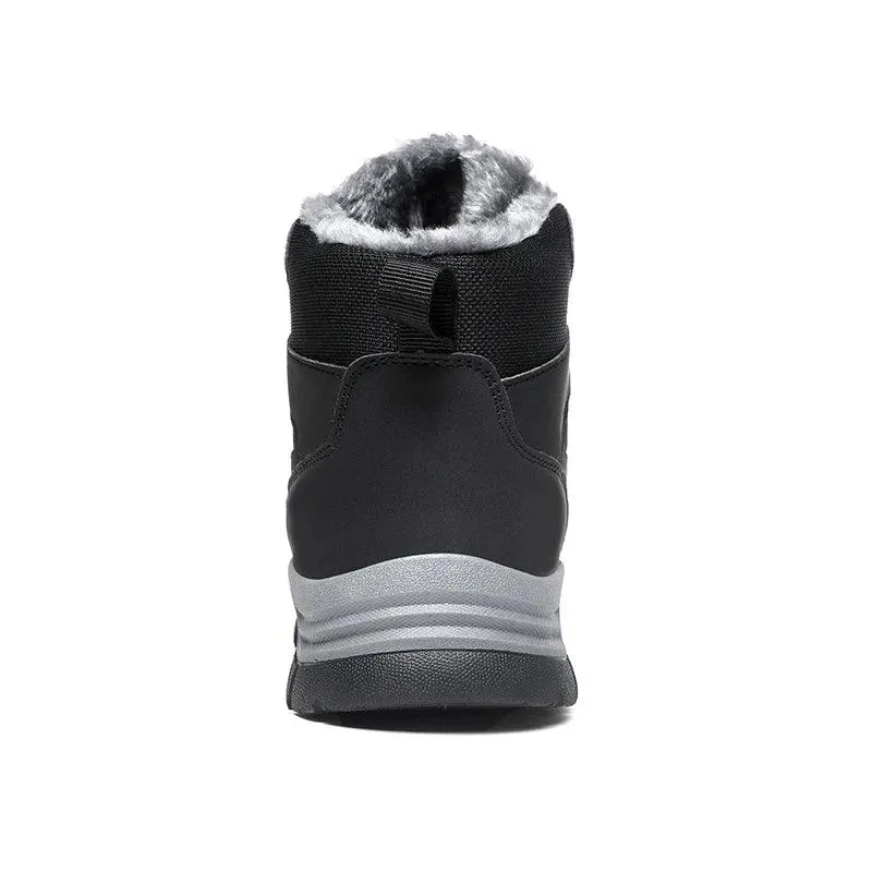 Winter Hiking Boots for Men – Warm Plush Non-Slip Ankle Boots