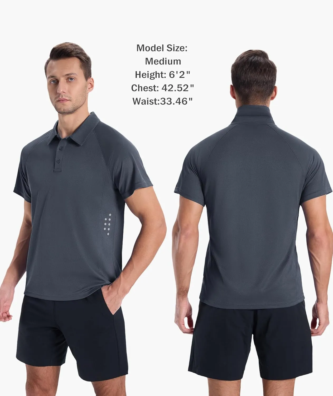 ZITY Mens Athletic Polo Shirts Performance Short Sleeve T-Shirts Golf Sports Hiking Polos