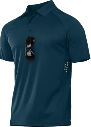 ZITY Mens Athletic Polo Shirts Performance Short Sleeve T-Shirts Golf Sports Hiking Polos