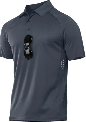 ZITY Mens Athletic Polo Shirts Performance Short Sleeve T-Shirts Golf Sports Hiking Polos